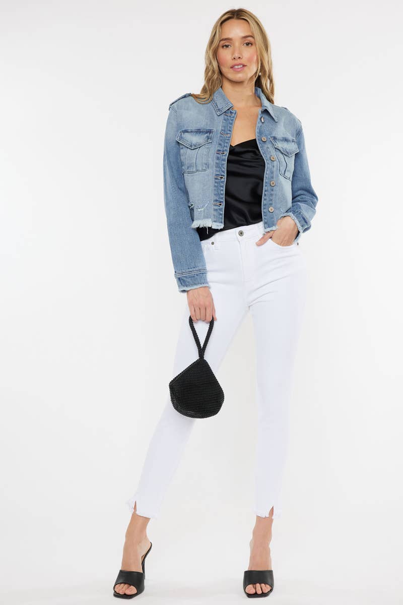 Crop Utility Shirt Jacket